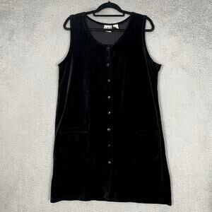 croft & barrow Black Velvet Mini Dress